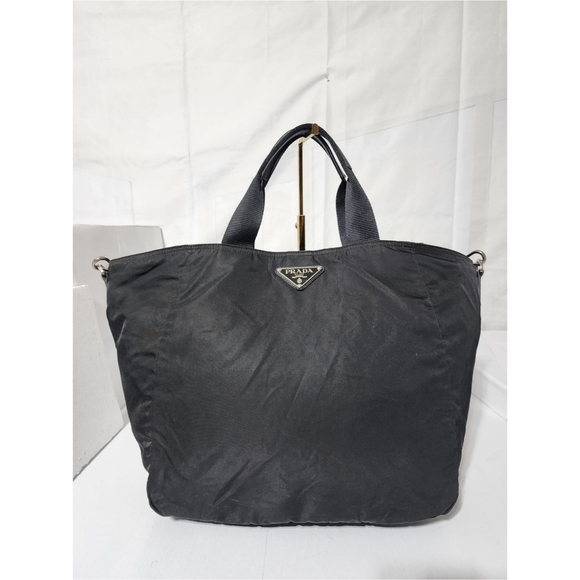 PRADA Tessuto Nylon Shopper Tote Black - Picture 1 of 14